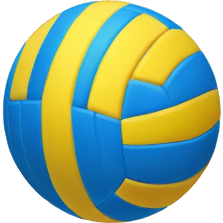 Blue And yellow Volleyball  emoji