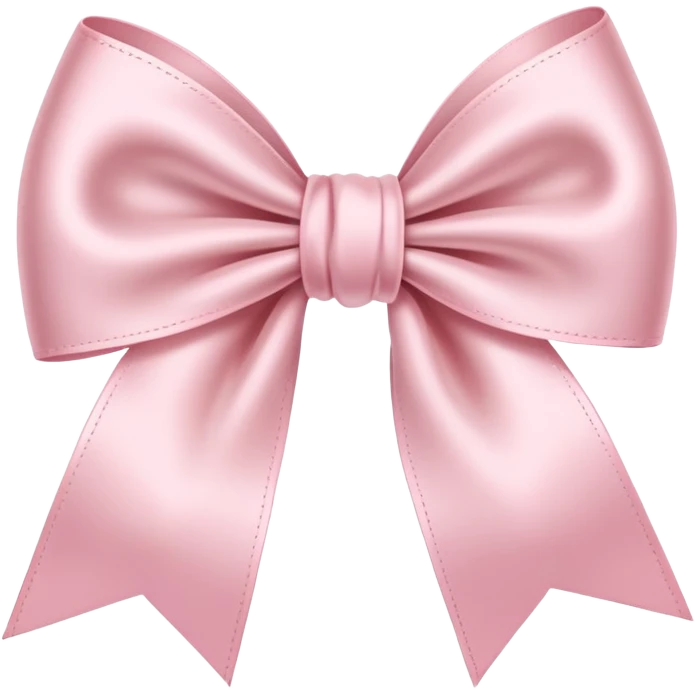 light pink ribbon bow emoji