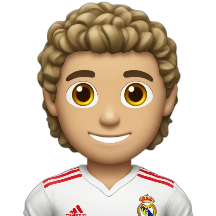 Cristiano Ronaldo avec le maillot du réal de madrid emoji