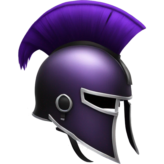 Purple and black gladiator helmet Mohawk  emoji