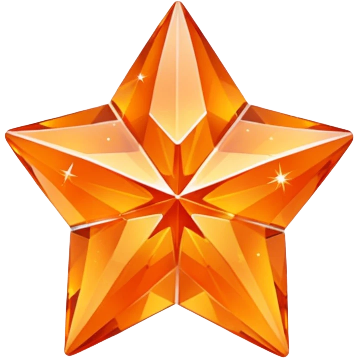 crystal stars orange emoji