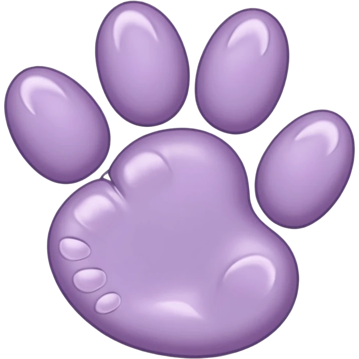 lilac pawprint emoji