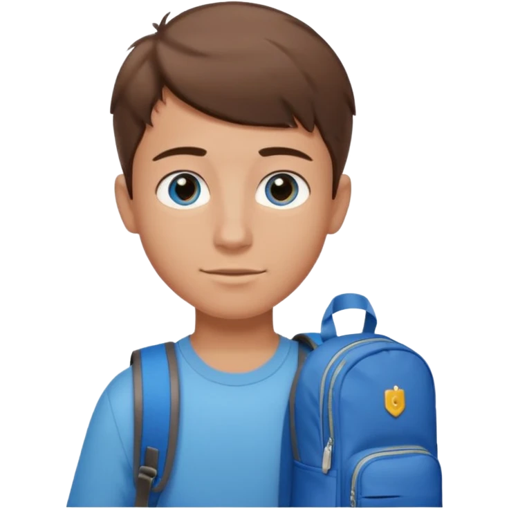 City Backpack Student boy emoji