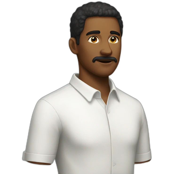 Half whooper and half human emoji