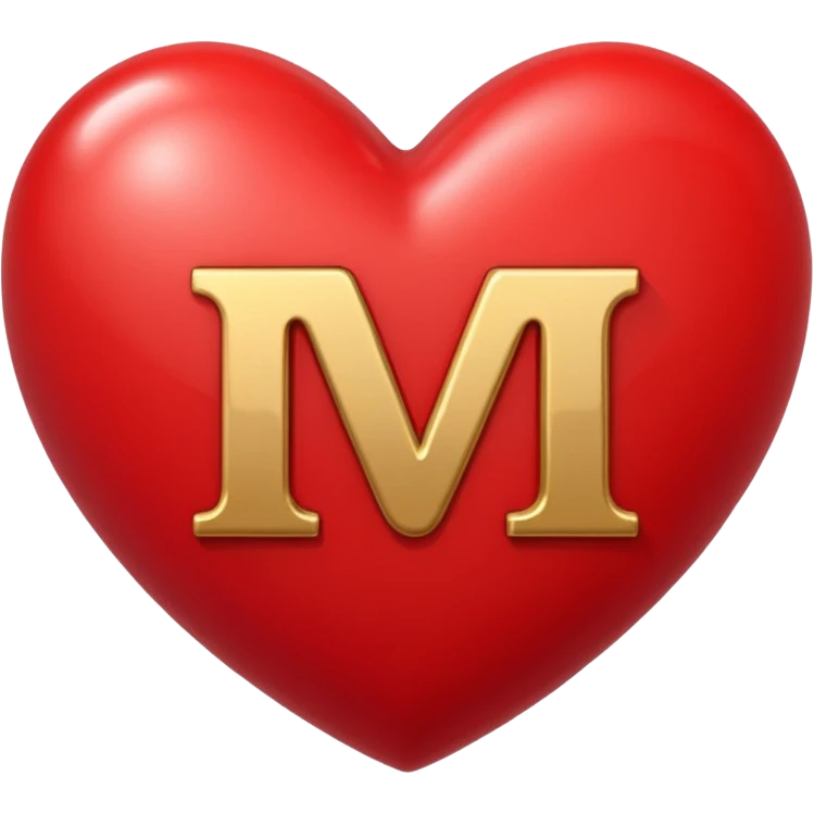 Crear a Heart with an M in the middle emoji