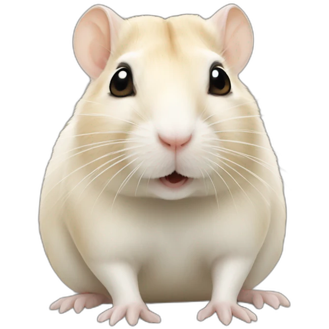 realistic beige and white gerbil emoji