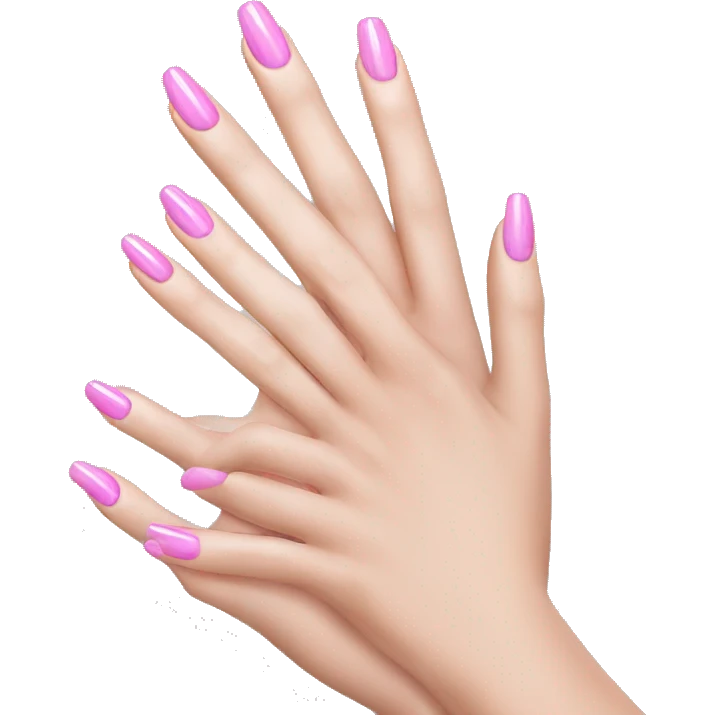 pink nails ios style emoji