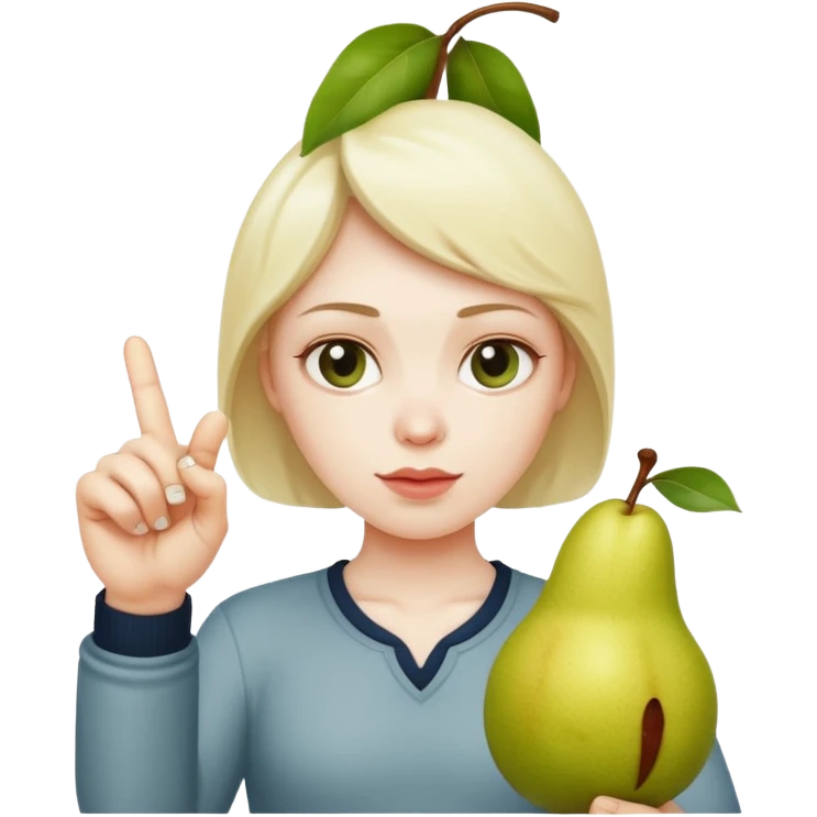 Birne zeigt Mittelfinger  emoji