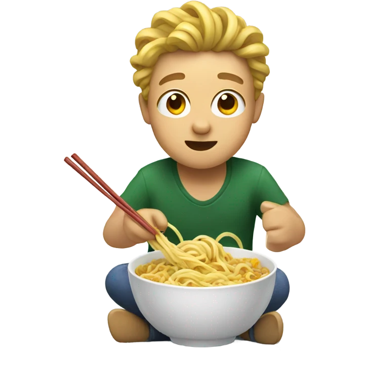 Eating noodles emoji