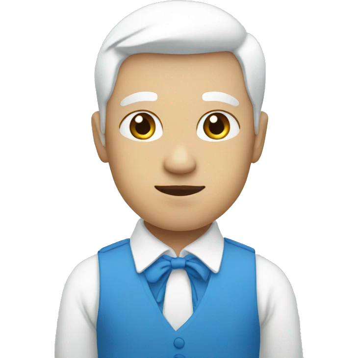 in white and blue colours emoji