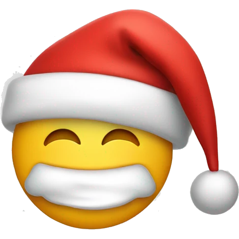 Laughing face with Santa hat emoji