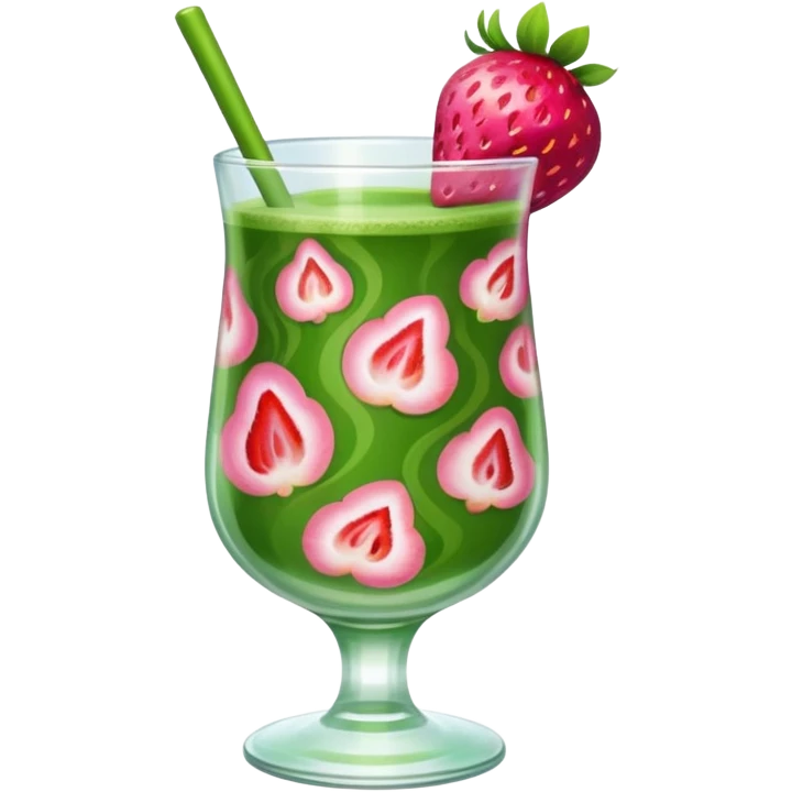 Strawberry matcha  emoji