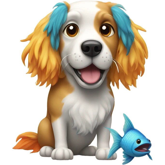 Fish with dog emoji