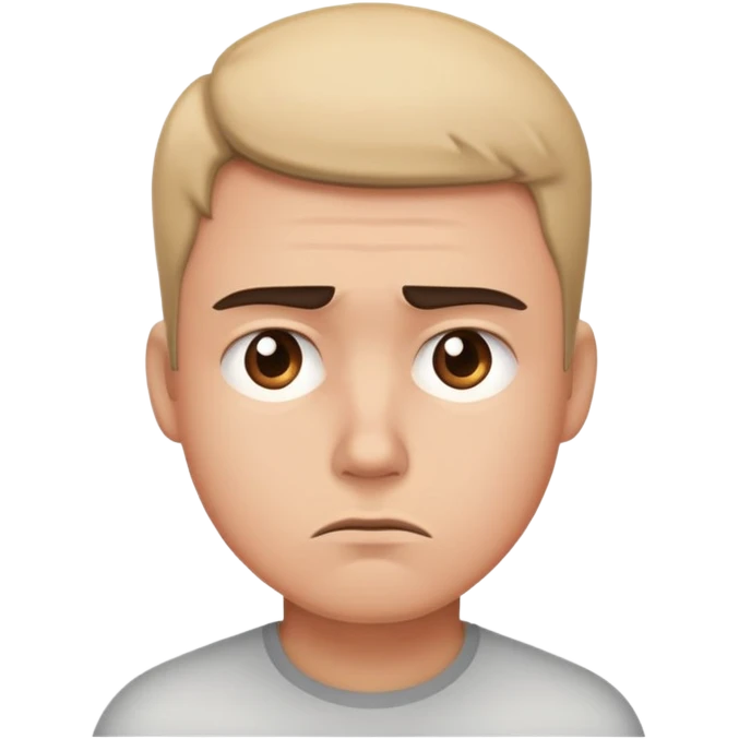 Disappointed serious face emoji