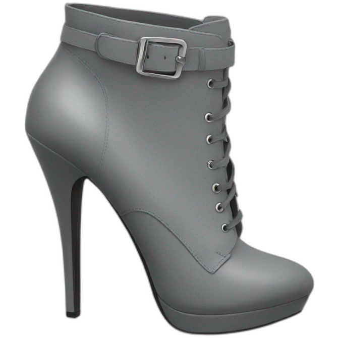 High grey boots heels emoji