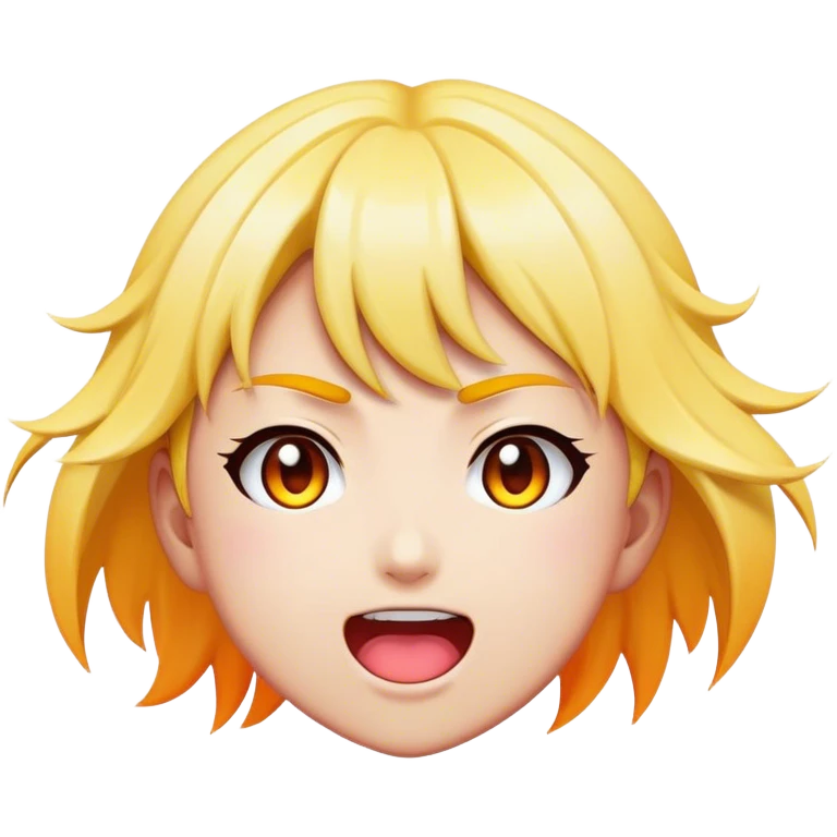 Cinematic Realistic Manga Comics Emoji, depicted as a dynamic stylized illustration inspired by Japanese manga art with bold lines and expressive characters, rendered with vibrant textures and energetic colorful lighting that captures its iconic style. emoji