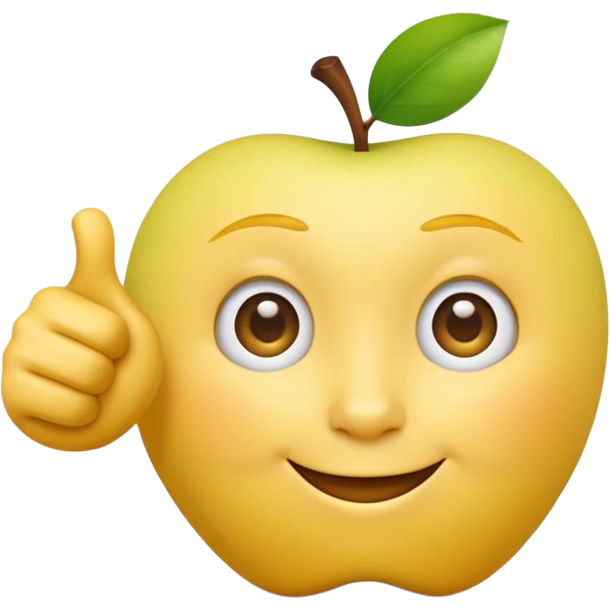 A 3D Apple-style yellow round emoji, neutral face with simple cartoonish eyes, raising one hand, thumb pointing backward over the shoulder to indicate “past” or “behind,” clean minimal background, smooth bright style emoji