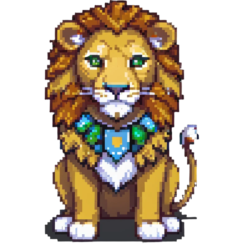 A 20-year-old anthropomorphic lion emoji