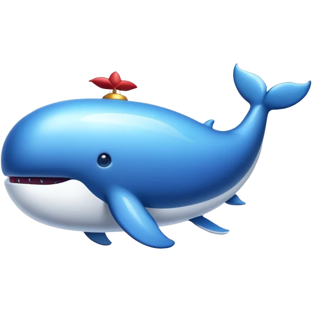 a blimp with a whale decoration on it emoji