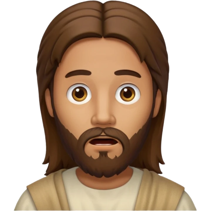 Jesus acting shocked emoji