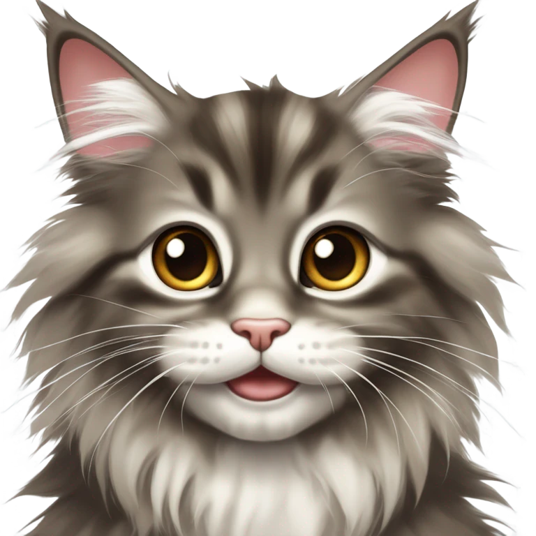 cute maine coon kitten emoji