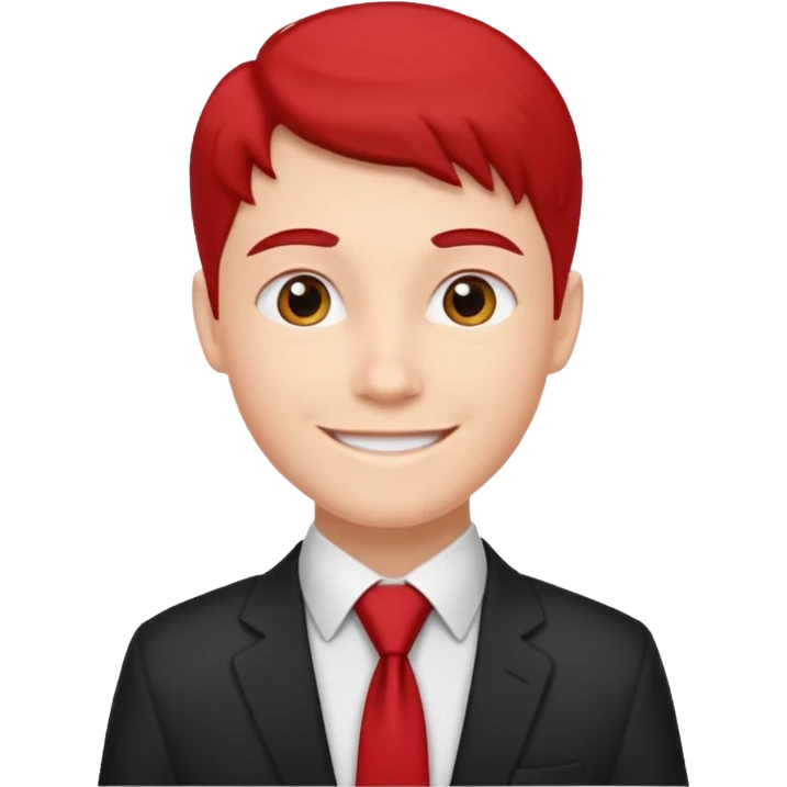 student with red tie emoji