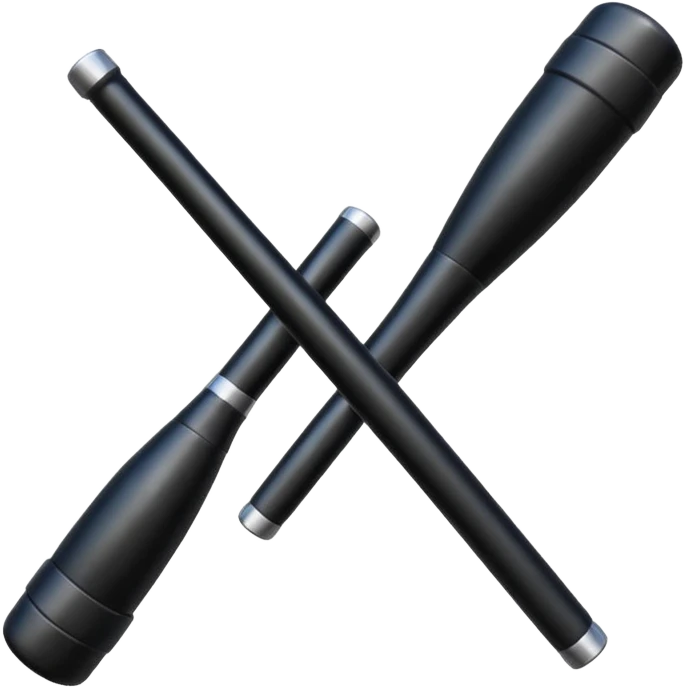 two police batons with handles  emoji