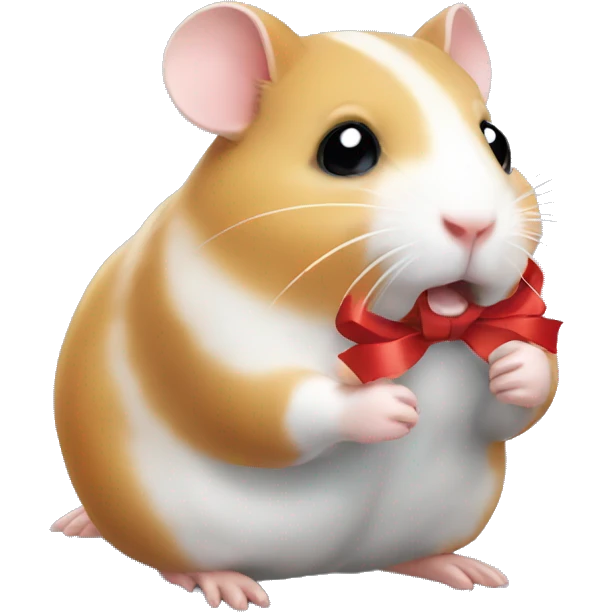 Hamster with ribbon emoji