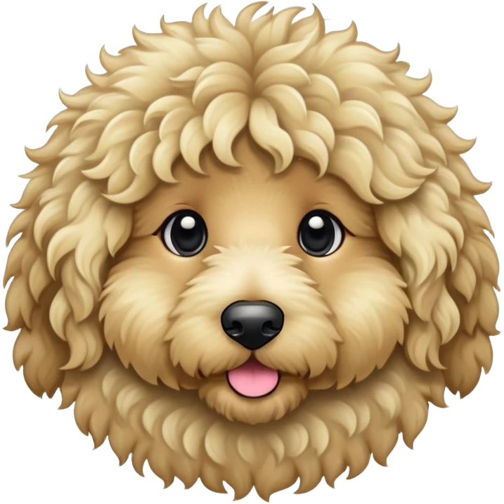 Black and blonde bernadoodle emoji