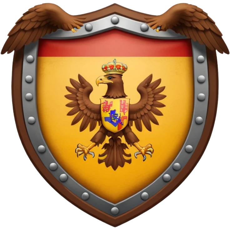 🇪🇸 con un aguila marrón atrás del escudo de España emoji