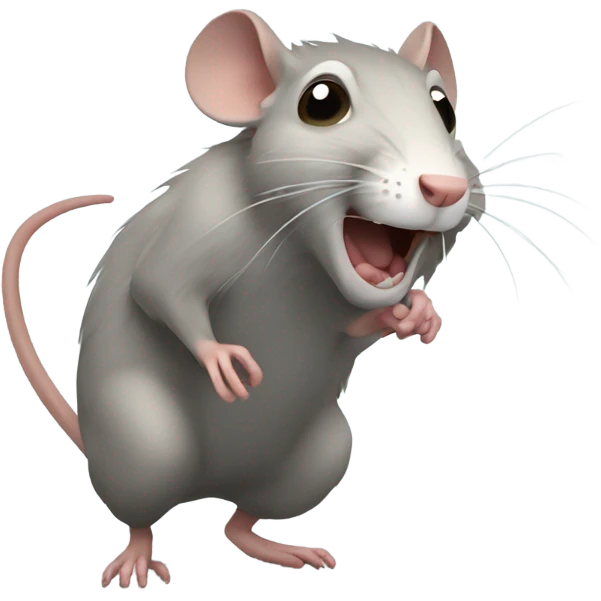 Panicking rat emoji