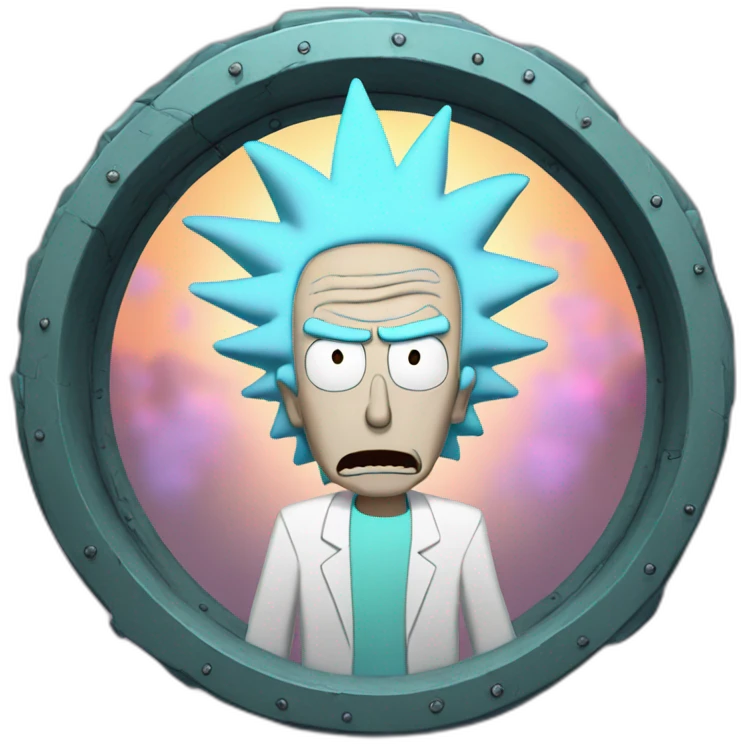 rick sanchez in a portal emoji