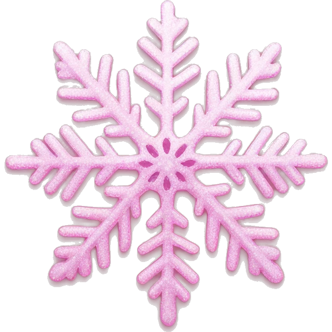 Sparkling pink snowflake with delicate patterns and a hint of glitter. Sparkling pink snowflake with delicate patterns and a hint of glitter. emoji