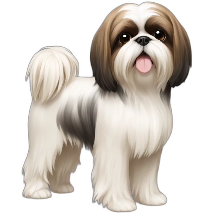 Dog Shih Tzu with long coat full-height  emoji