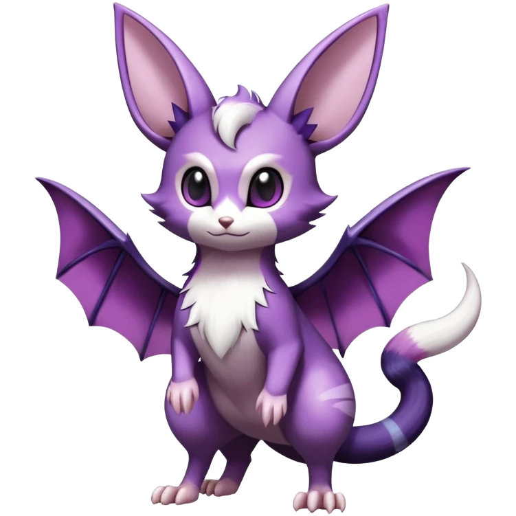 Shiny Furret-Espeon-Noibat-Noivern-Hybrid (Full body) emoji