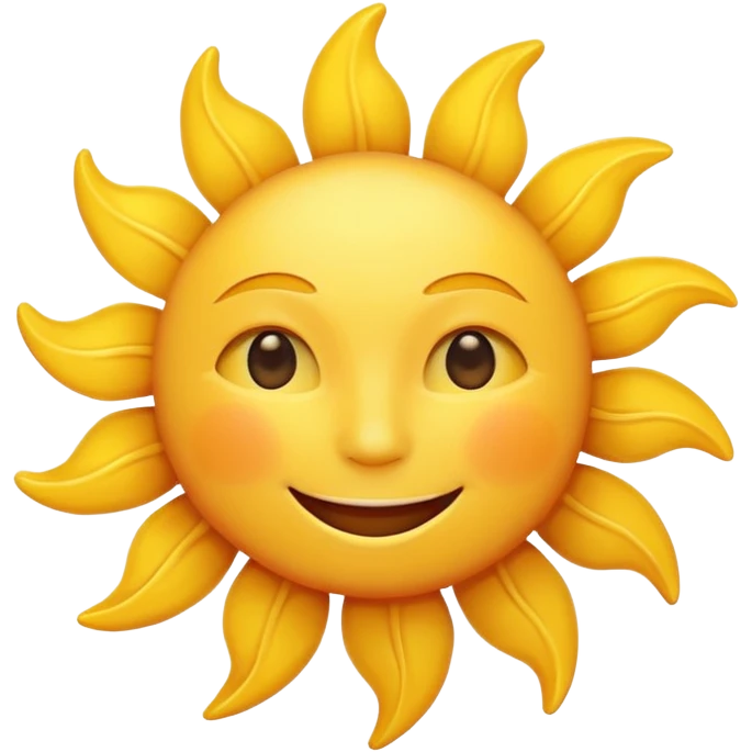 smiling sun emoji, simple and cheerful emoji
