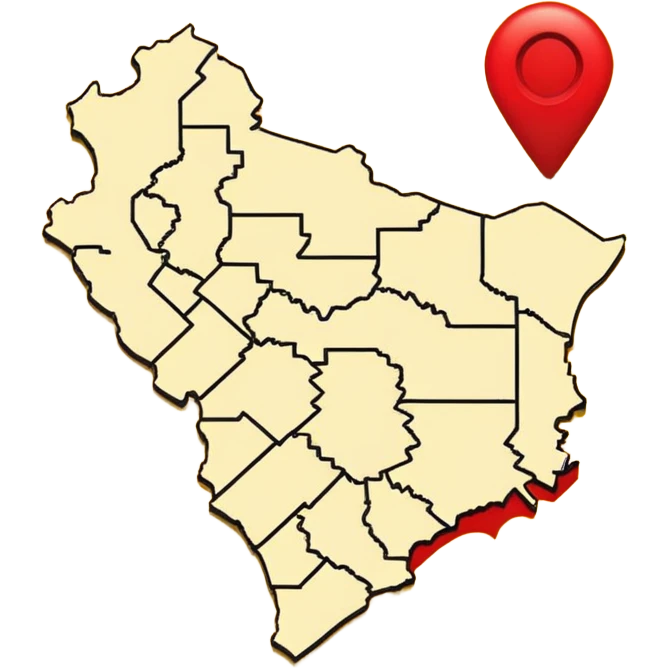 Create a emoji for Karnataka Map typed top yellow and bottom red emoji