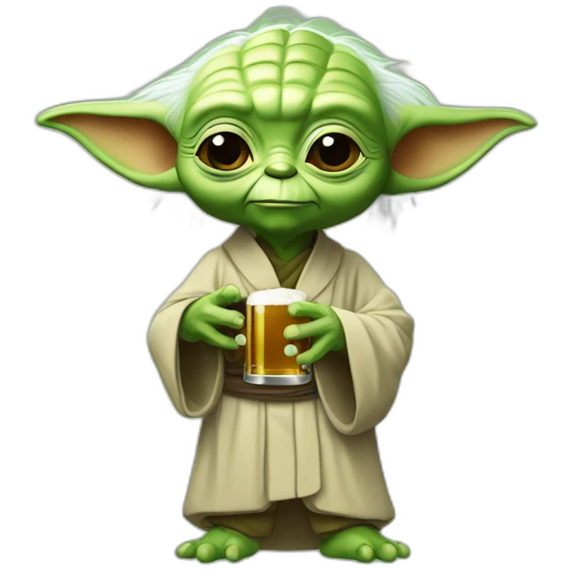 Yoda qui boit une bier5 emoji