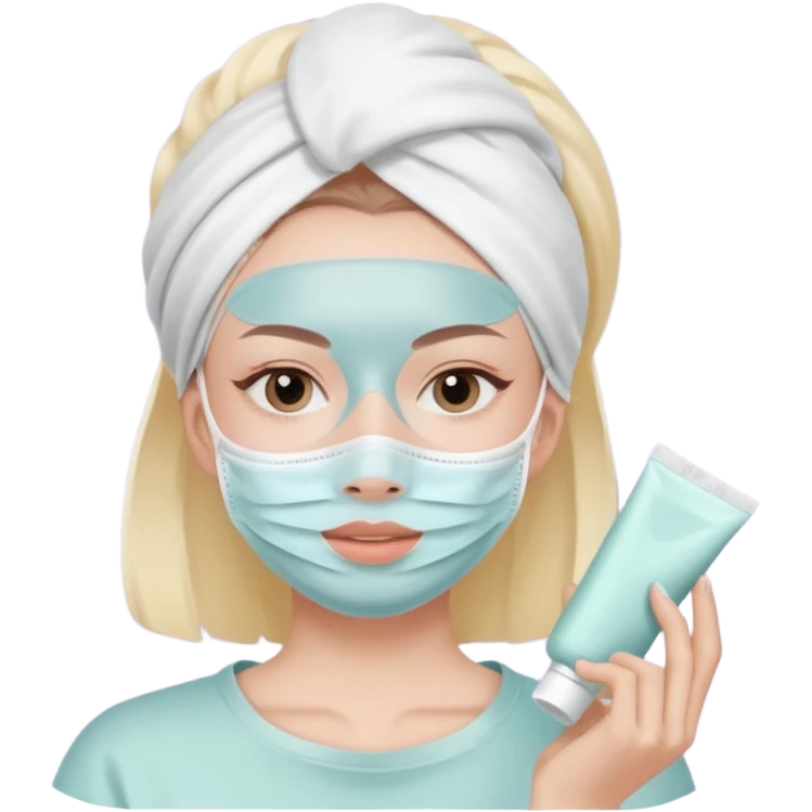 cute pastel colors skin care emoji