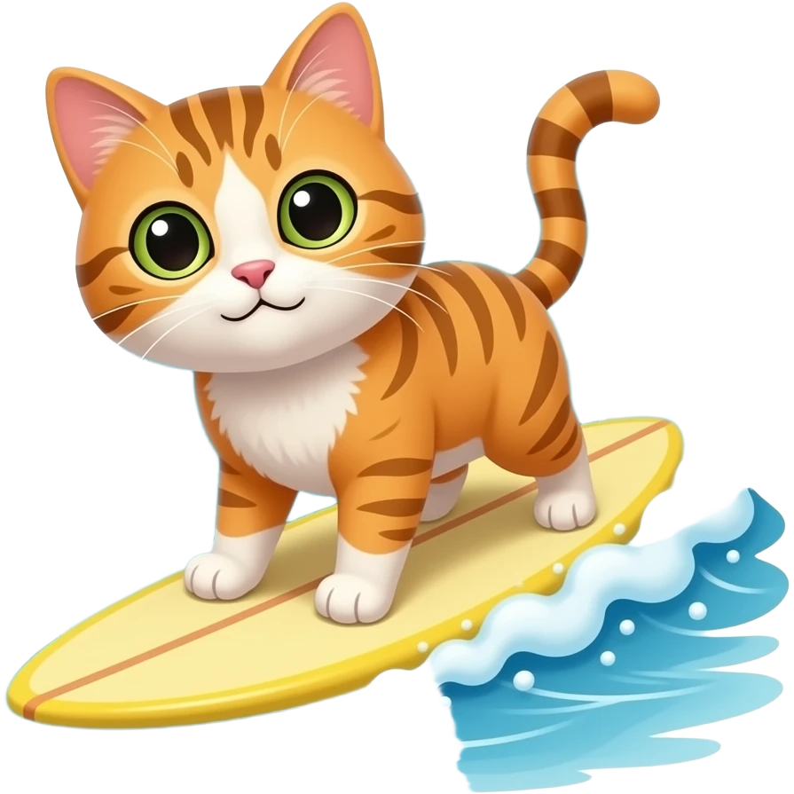 BLIND cat surfing in spring emoji