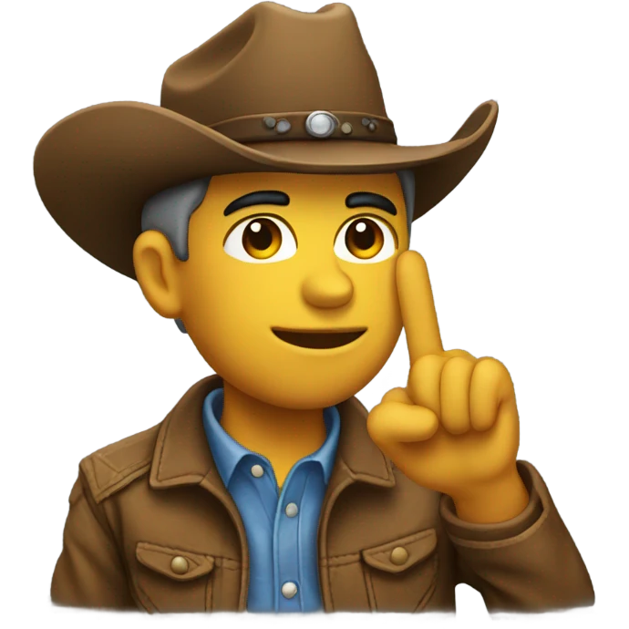 Cowboy saluting emoji