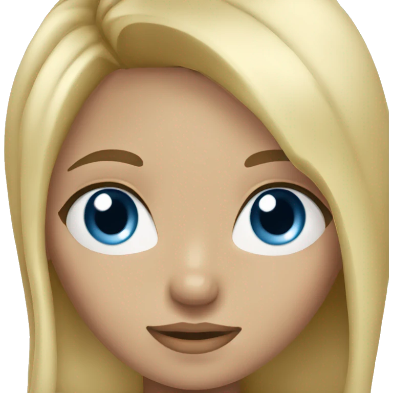 girl with blonde hair blue eyes emoji
