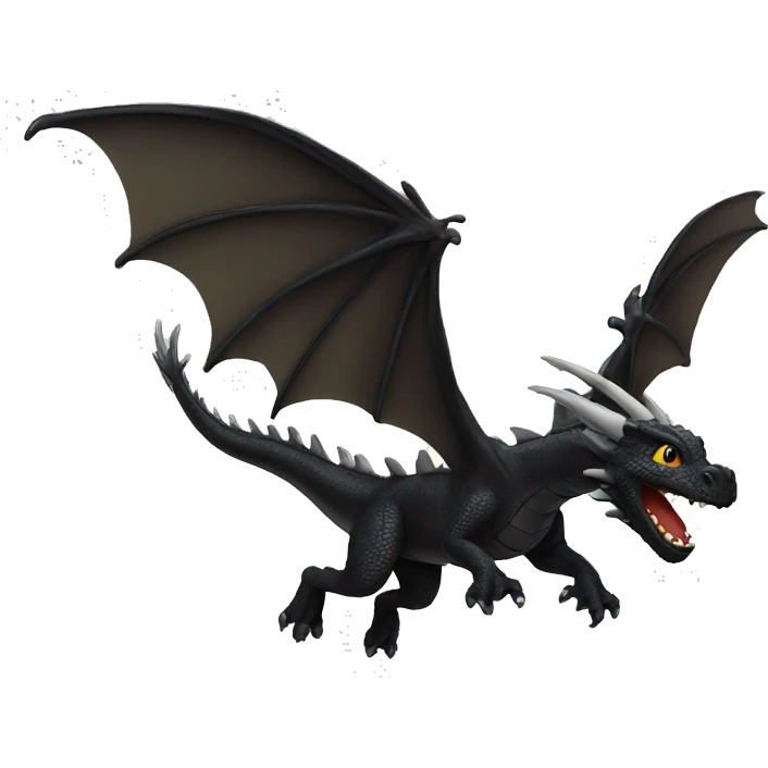 flying black dragon emoji