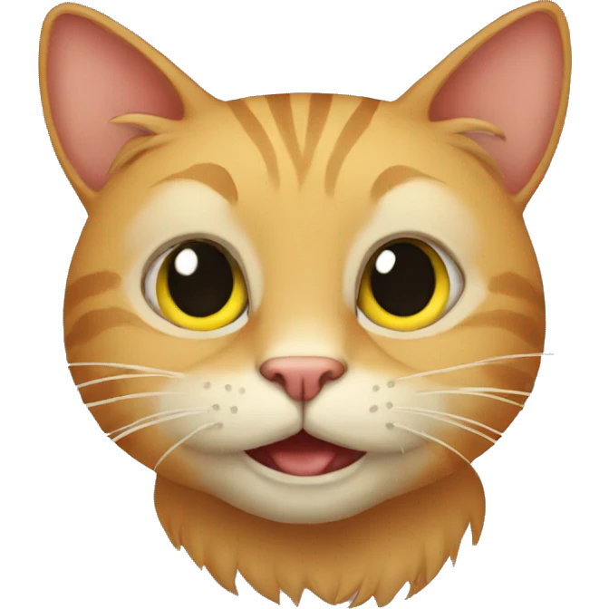 cat mixed up with troll emoji