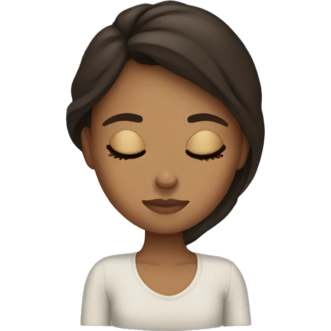 Brunette girl sleeping emoji