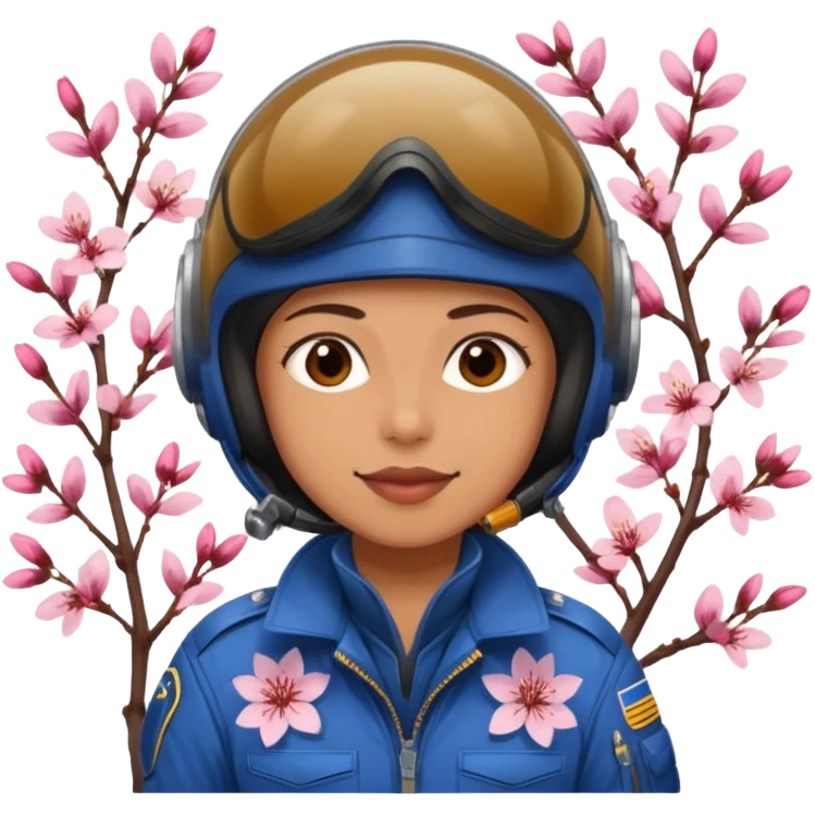 pilot with cherry blossom emoji