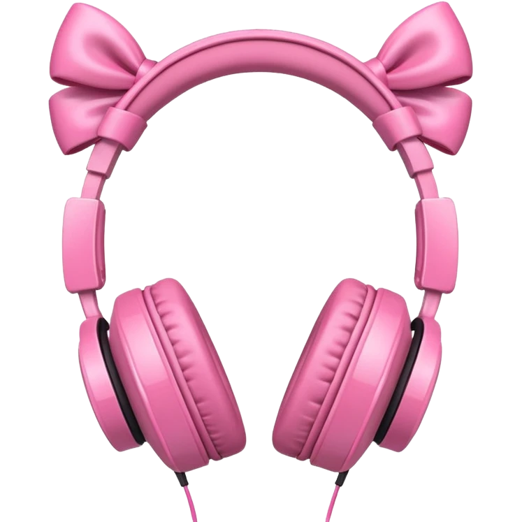 Наушники с бантиками розовыми emoji