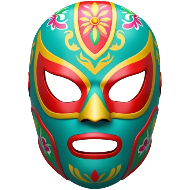 luchador ski mask, colorful mexican wrestling mask emoji