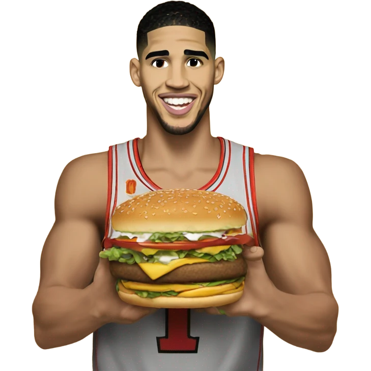 Jayson Tatum eating burger  emoji
