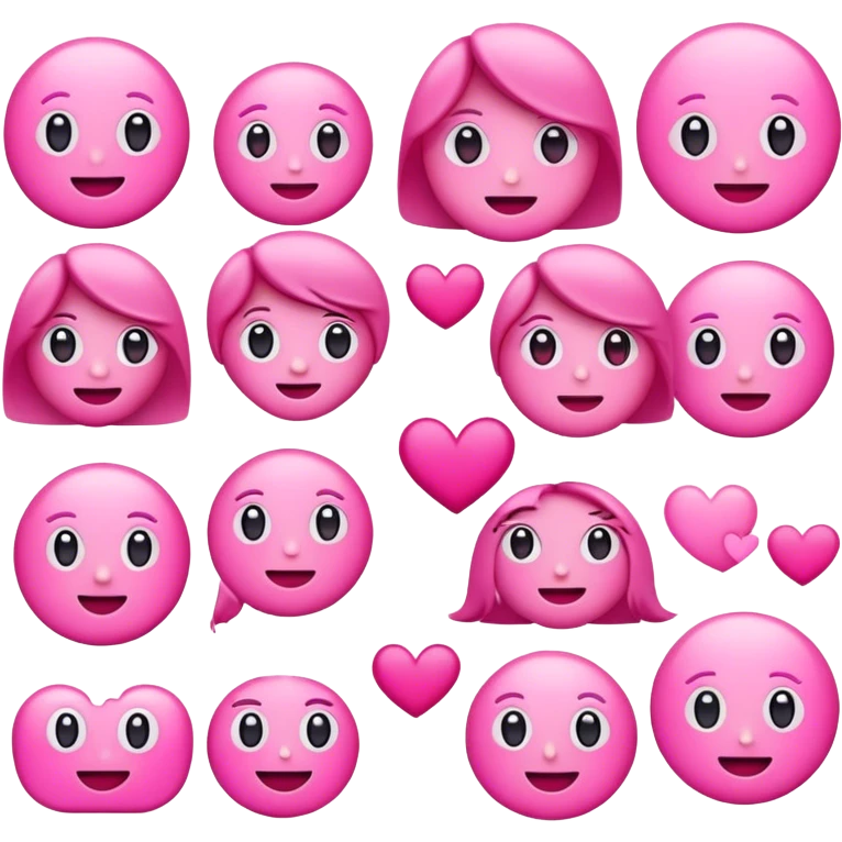 Pink emojis  emoji